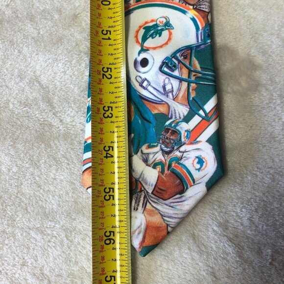 ORIGINAL Ralph Marlin Vintage 1990's CFL Miami Dolphins Tie - Picture 6 of 7